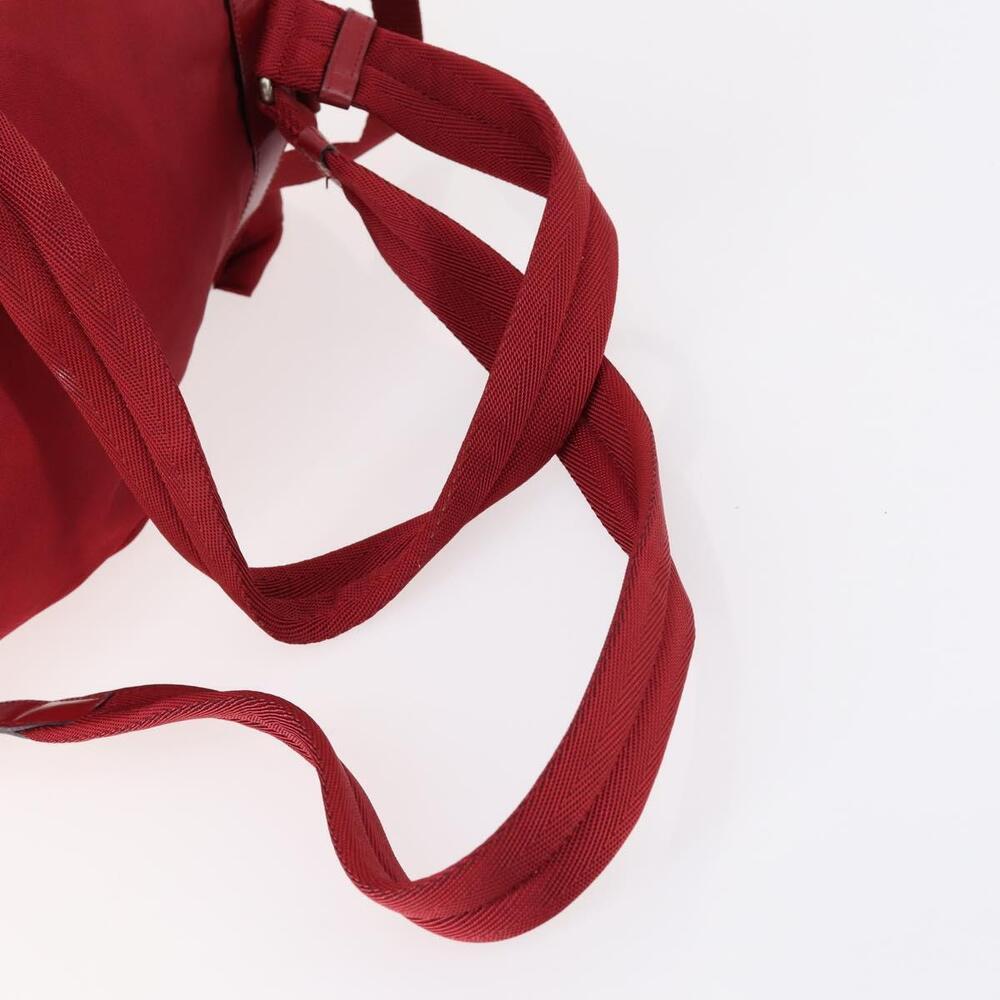 PRADA Backpack Nylon Red Silver Auth 154157 - Picture 8 of 16